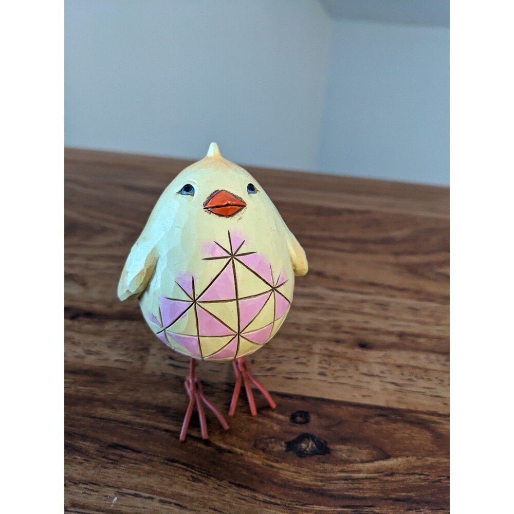 Jim Shore Quilted Yellow Easter Spring Chick Figurine Heartwood Creek CHIP